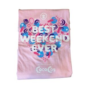 NWT Royal Caribbean CocoCay Bahamas Best Weekend Ever Pink Graphic T-Shirt XL